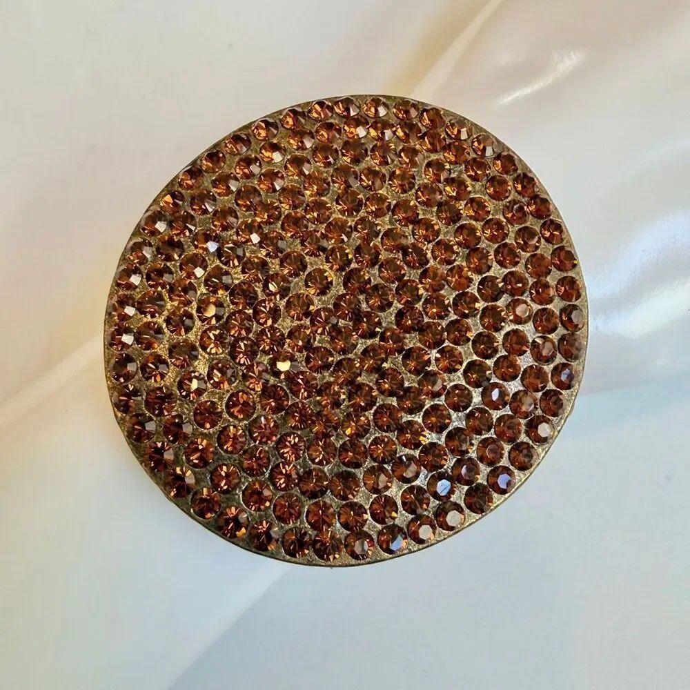 Rebel Designs NYC Crystal Embellished Leather Cuff